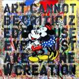 Disney Colourful Mickey Mouse Painting Street Art Canvas Painting Poster and Print Graffiti Art Wall Art Picture Home Decoration