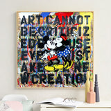 Disney Colourful Mickey Mouse Painting Street Art Canvas Painting Poster and Print Graffiti Art Wall Art Picture Home Decoration