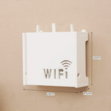 New Wifi Router Shelf Storage Boxes Cable Power Plus Wire Bracket Wood-Plastic Wall Hanging Box DIY Storage Organizer Home Decor