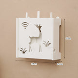 New Wifi Router Shelf Storage Boxes Cable Power Plus Wire Bracket Wood-Plastic Wall Hanging Box DIY Storage Organizer Home Decor