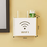 New Wifi Router Shelf Storage Boxes Cable Power Plus Wire Bracket Wood-Plastic Wall Hanging Box DIY Storage Organizer Home Decor