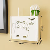 New Wifi Router Shelf Storage Boxes Cable Power Plus Wire Bracket Wood-Plastic Wall Hanging Box DIY Storage Organizer Home Decor