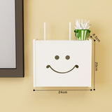 New Wifi Router Shelf Storage Boxes Cable Power Plus Wire Bracket Wood-Plastic Wall Hanging Box DIY Storage Organizer Home Decor