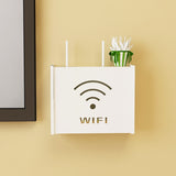 New Wifi Router Shelf Storage Boxes Cable Power Plus Wire Bracket Wood-Plastic Wall Hanging Box DIY Storage Organizer Home Decor