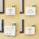 New Wifi Router Shelf Storage Boxes Cable Power Plus Wire Bracket Wood-Plastic Wall Hanging Box DIY Storage Organizer Home Decor