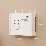 New Wifi Router Shelf Storage Boxes Cable Power Plus Wire Bracket Wood-Plastic Wall Hanging Box DIY Storage Organizer Home Decor